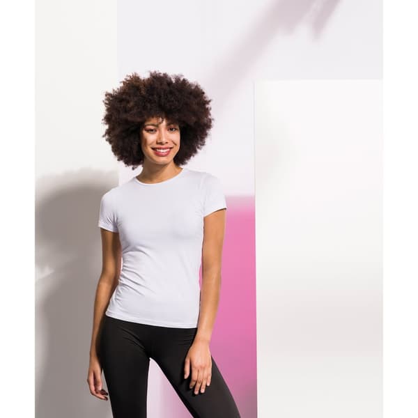 Skinni Fit Dame/kvinde Feel Good Stretch kortærmet T-shirt med korte ærmer