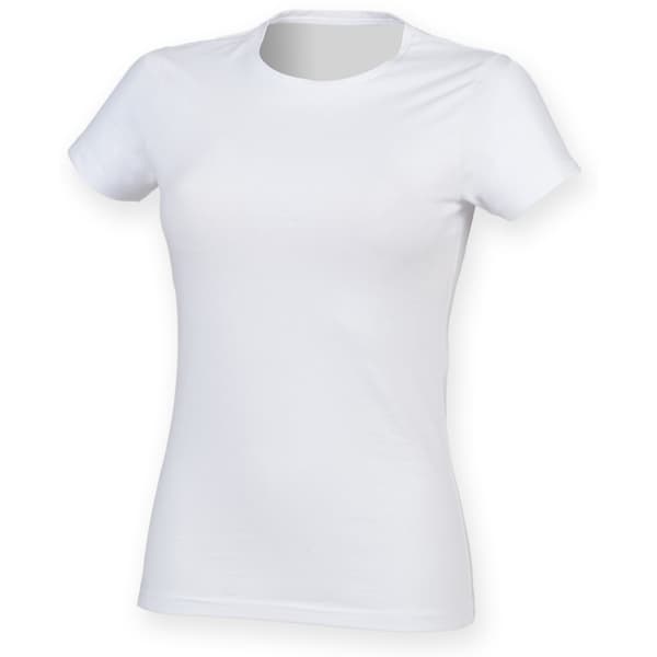 Skinni Fit Dame/kvinde Feel Good Stretch kortærmet T-shirt med korte ærmer
