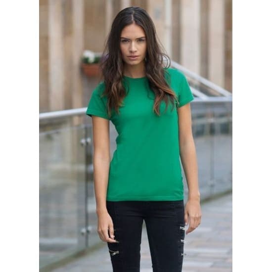 Skinni Fit Womens/Ladies Feel Good Stretch kortärmad T-shirt med kort ärm