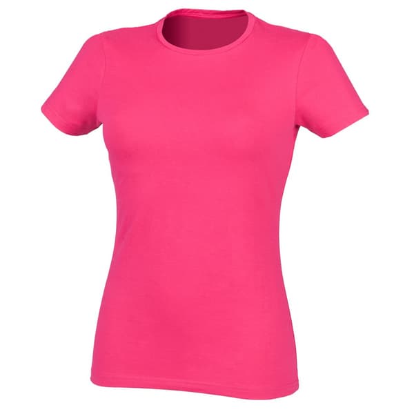 Skinni Fit Dame/kvinde Feel Good Stretch kortærmet T-shirt med korte ærmer