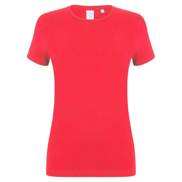 Skinni Fit Womens/Ladies Feel Good Stretch kortärmad T-shirt med kort ärm