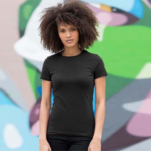 Skinni Fit Dame/kvinde Feel Good Stretch kortærmet T-shirt med korte ærmer