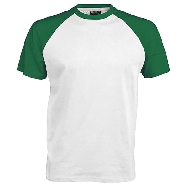 Kariban Baseball T-shirt med korte ærmer til mænd