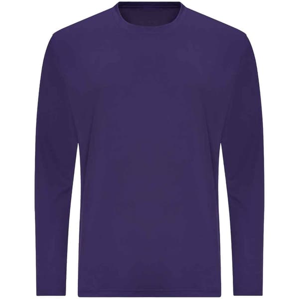 AWDis Just Cool Mens långärmad Cool Sports Performance Plain T-Shirt med lång ärm