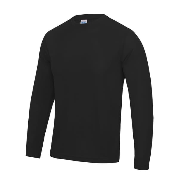 AWDis Just Cool Mens långärmad Cool Sports Performance Plain T-Shirt med lång ärm