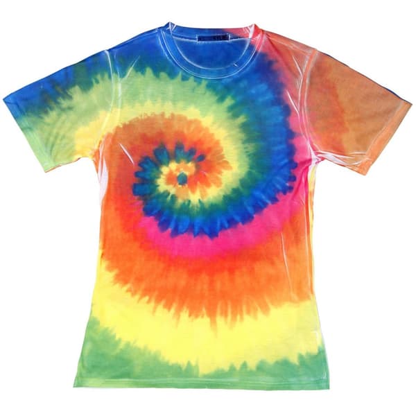 Colortone Kvinnor/Damer kortärmad Rainbow Tie Dye T-Shirt med regnbågsfärgning Rainbow S