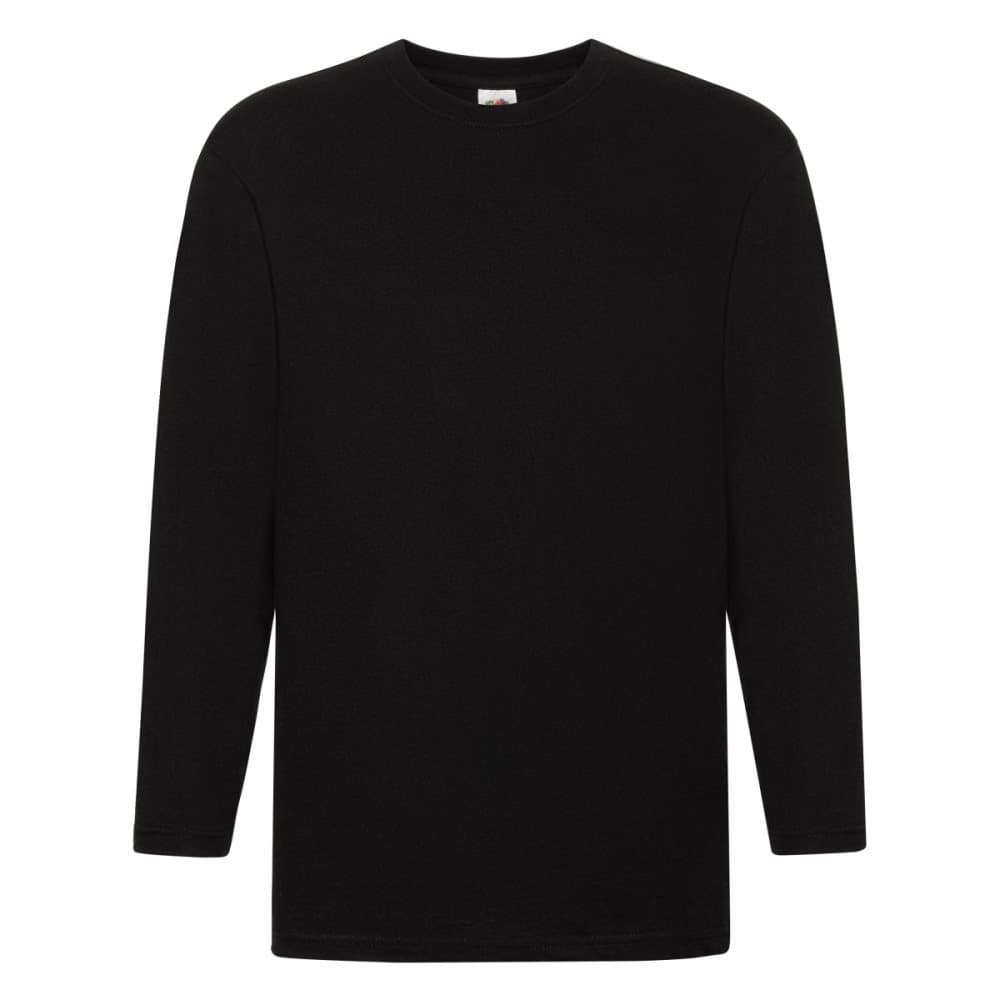 Fruit of the Loom Mens Super Premium långärmad Crew Neck T-Shirt med lång ärm