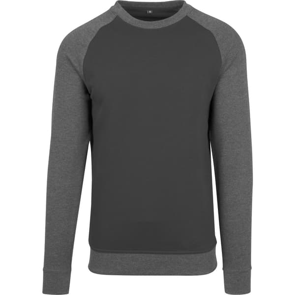 Build Your Brand Raglan Crew Neck Top för män