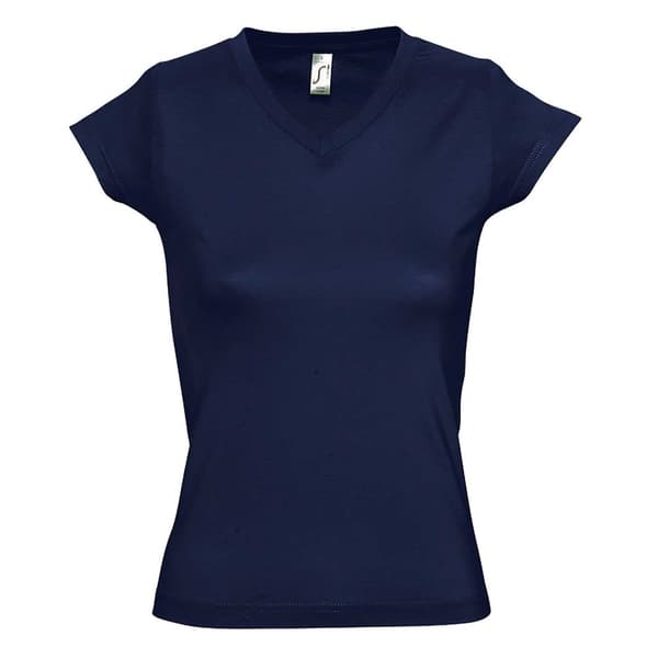 SOLS Dame/Ladies Moon V-hals T-shirt med kort ærme