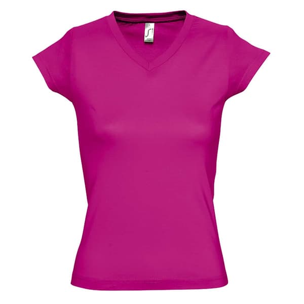 SOLS Dame/Ladies Moon V-hals T-shirt med kort ærme
