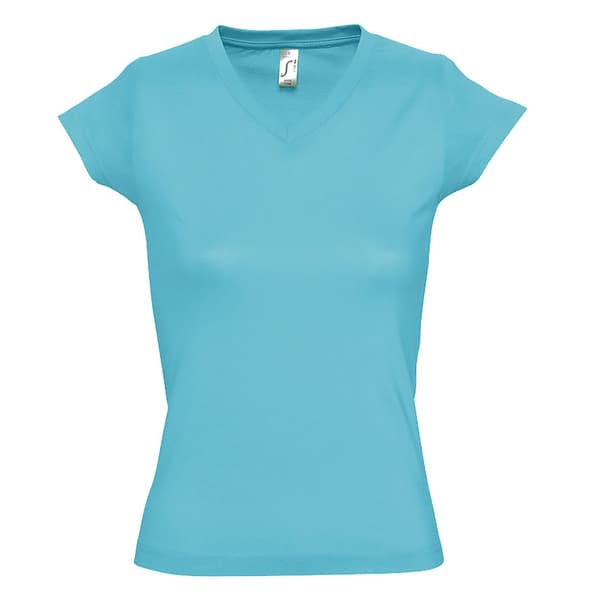 SOLS Dame/Ladies Moon V-hals T-shirt med kort ærme