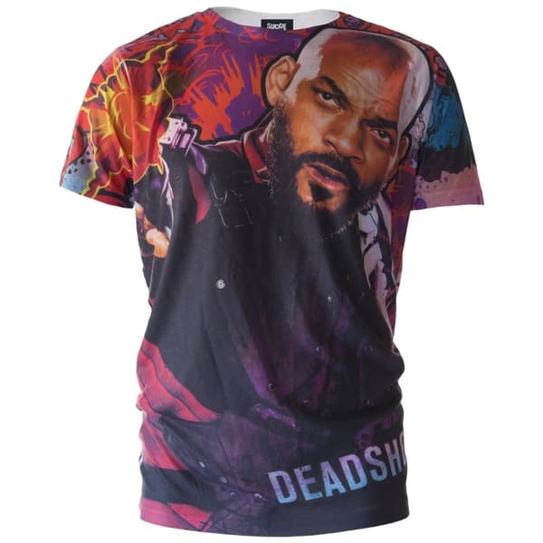Suicide Squad Deadshot Graffiti T-Shirt för män Multicoloured S
