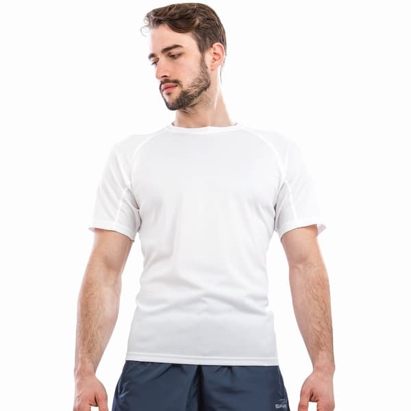 Spiro Snabbtorkande sport kortärmad prestations-T-Shirt för män