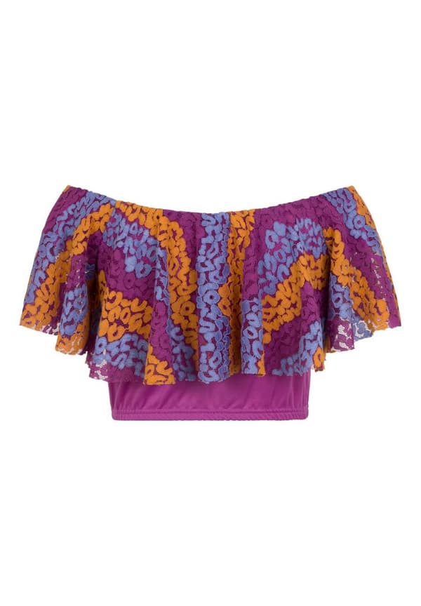 Girls On Film Womens/Ladies Curtis Lace Overlay Bandeau Top