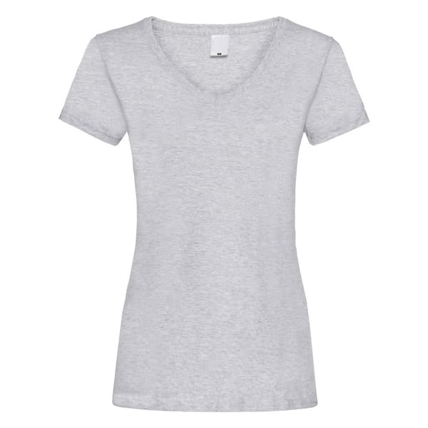 Womens/Ladies Value Fitted V-Neck Short Sleeve Casual T-Shirt