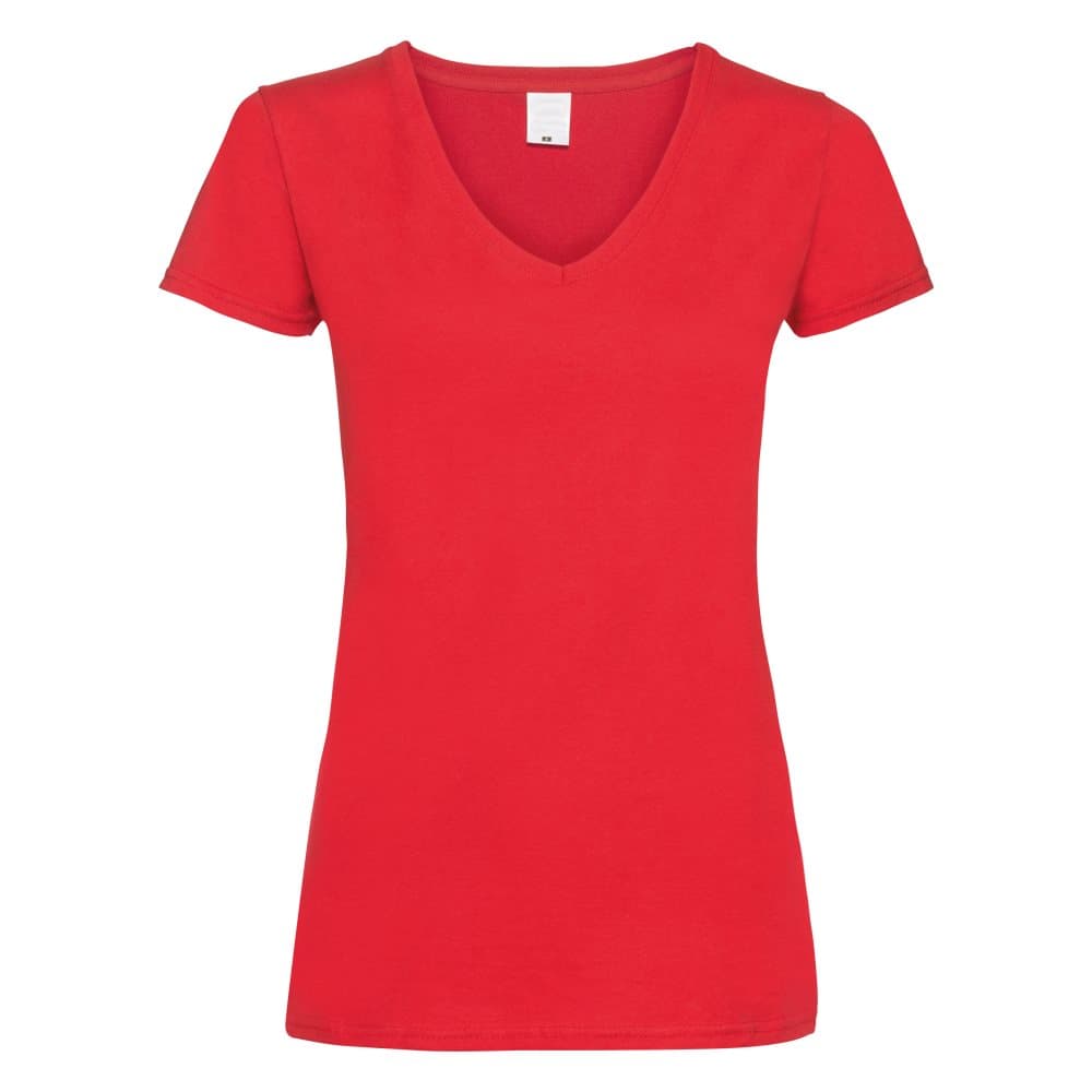 Kvinnor/Damer värde anpassad V-hals kortärmad Casual T-Shirt med kort ärm