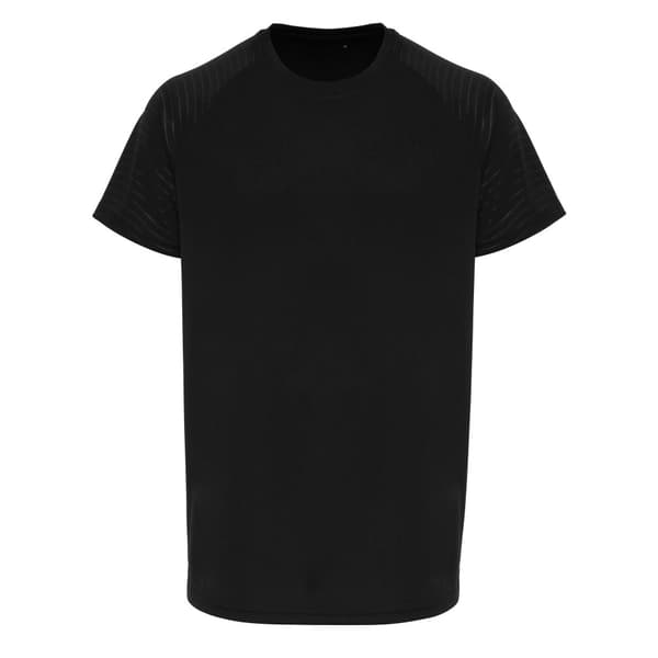 TriDri Mens Embossed Sleeve T-shirt Black M