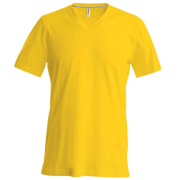 Kariban Kortärmad T-shirt med V-ringad hals och smal passform för män