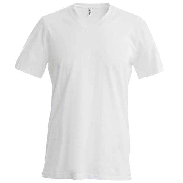 Kariban Kortärmad T-shirt med V-ringad hals och smal passform för män