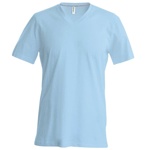Kariban Kortärmad T-shirt med V-ringad hals och smal passform för män