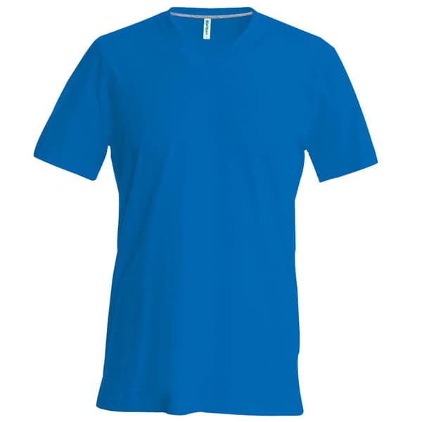 Kariban Kortärmad T-shirt med V-ringad hals och smal passform för män
