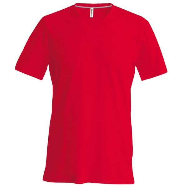 Kariban Kortärmad T-shirt med V-ringad hals och smal passform för män