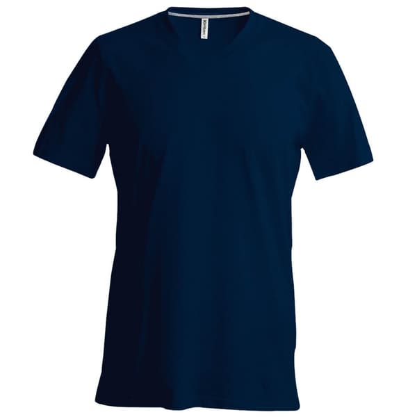Kariban Kortärmad T-shirt med V-ringad hals och smal passform för män