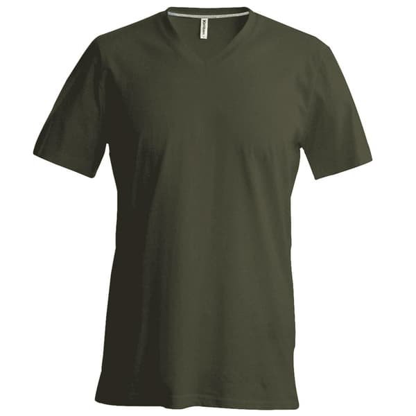 Kariban Kortärmad T-shirt med V-ringad hals och smal passform för män
