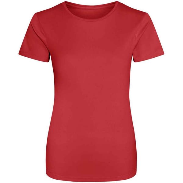 AWDis Just Cool Sport för kvinnor/dammar - en vanlig T-shirt Fire Red XXL