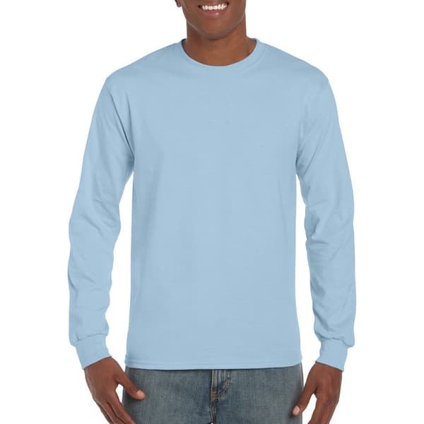 Gildan Mens Plain Crew Neck Ultra Cotton Long Sleeve T-Shirt