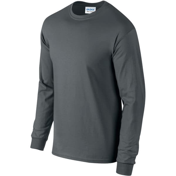 Gildan Mens Plain Crew Neck Ultra Cotton Long Sleeve T-Shirt