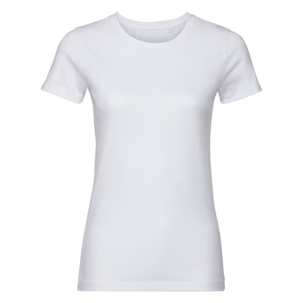 Russell Dame/Dame Authentic Pure Organic Tee til kvinder/damer