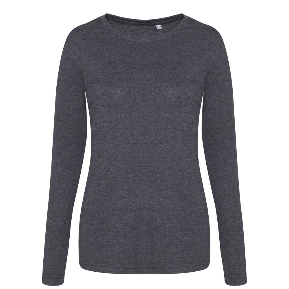 AWDis Kvinnor/Damer Girlie långärmad tri-blandad T-shirt med lång ärm