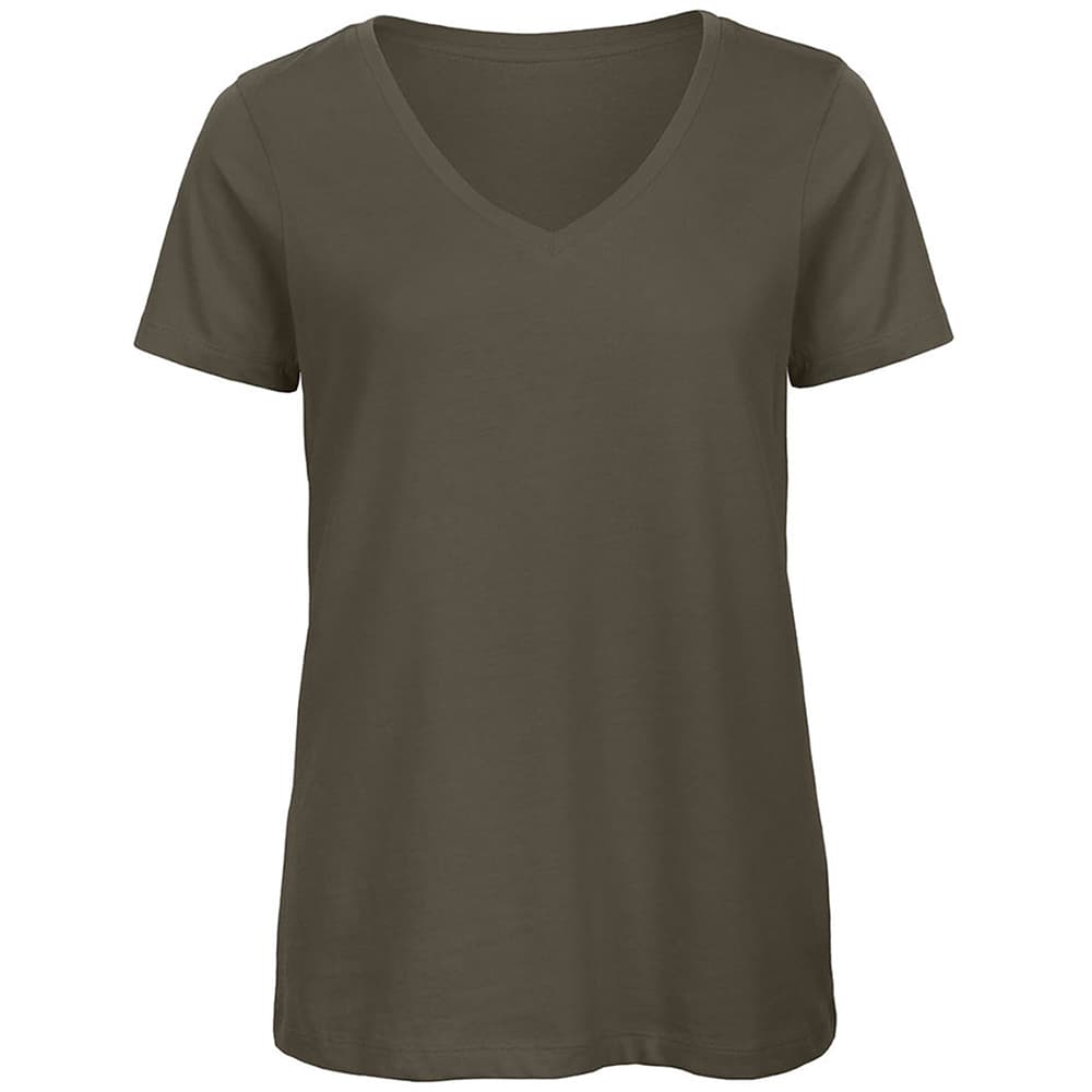 B&C Womens/Ladies Favourite T-Shirt i ekologisk bomull med V-hals