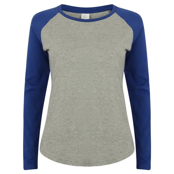 Skinnifit Womens/Ladies Long Sleeve Baseball T-Shirt