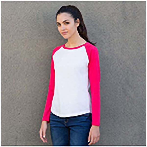 Skinnifit Womens/Ladies Long Sleeve Baseball T-Shirt
