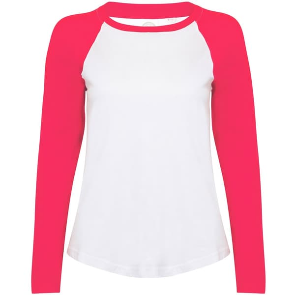 Skinnifit Womens/Ladies Long Sleeve Baseball T-Shirt