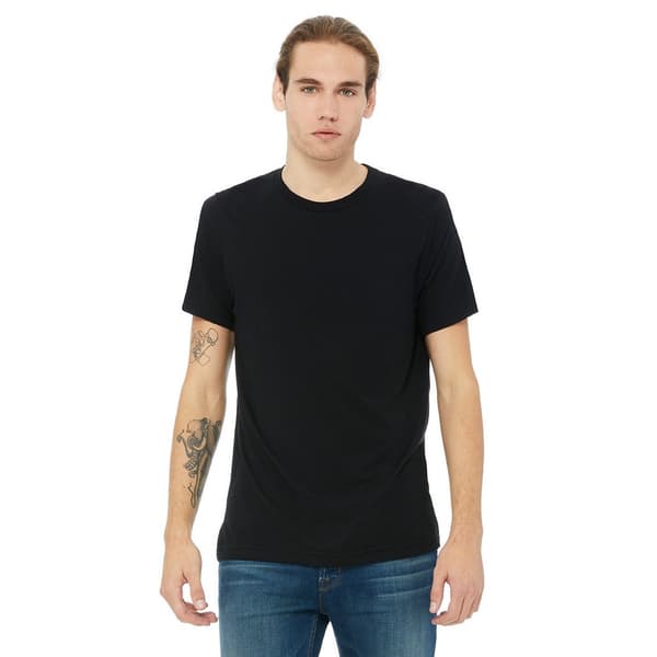 Canvas Mens Triblend Crew Neck Plain Short Sleeve T-Shirt för män