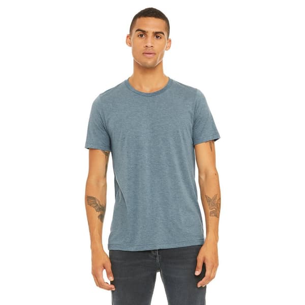 Canvas Mens Triblend Crew Neck Plain Short Sleeve T-Shirt för män