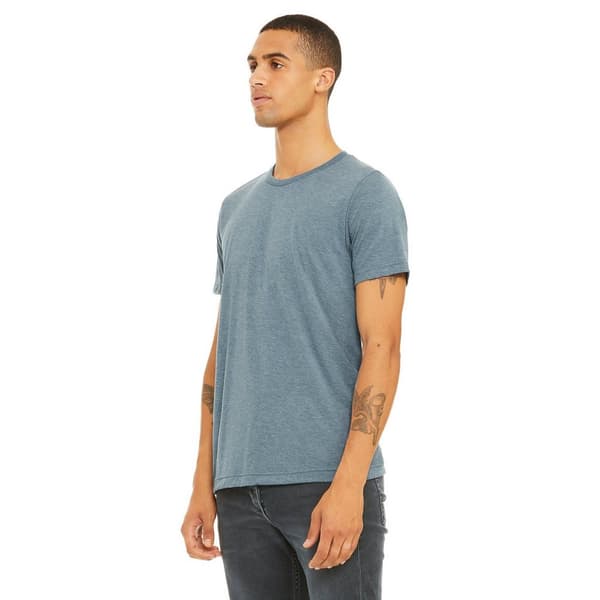Canvas Mens Triblend Crew Neck Plain Short Sleeve T-Shirt för män