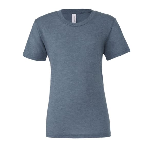 Canvas Mens Triblend Crew Neck Plain Short Sleeve T-Shirt för män