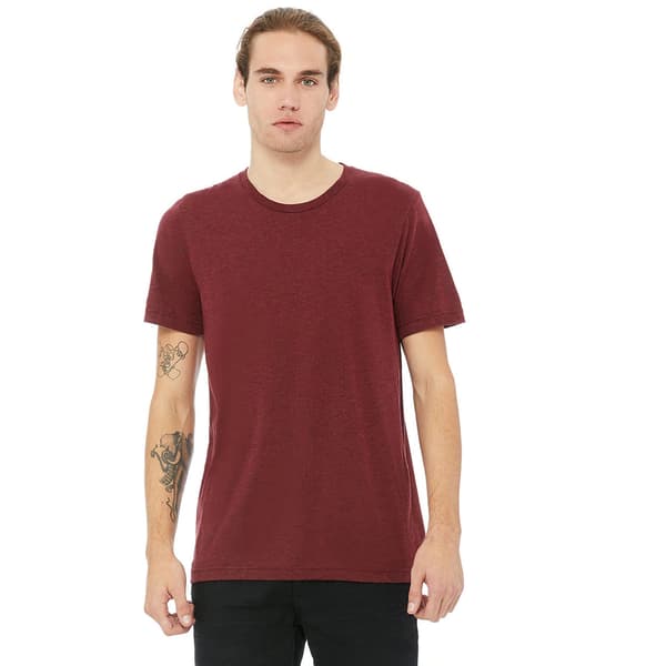 Canvas Mens Triblend Crew Neck Plain Short Sleeve T-Shirt för män
