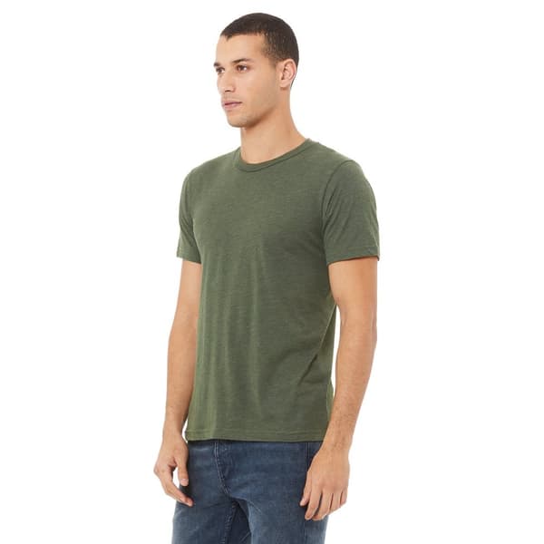 Canvas Mens Triblend Crew Neck Plain Short Sleeve T-Shirt för män