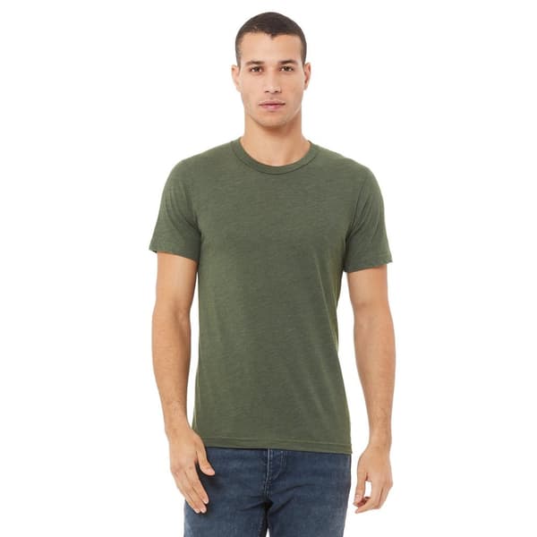 Canvas Mens Triblend Crew Neck Plain Short Sleeve T-Shirt för män