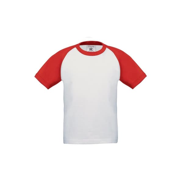 B&C Childrens Boys Short Sleeve Baseball T-Shirt