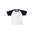 Miniatyrbillede 1 af 2: B&C kortærmet baseball-T-shirt til drenge med korte ærmer til børn