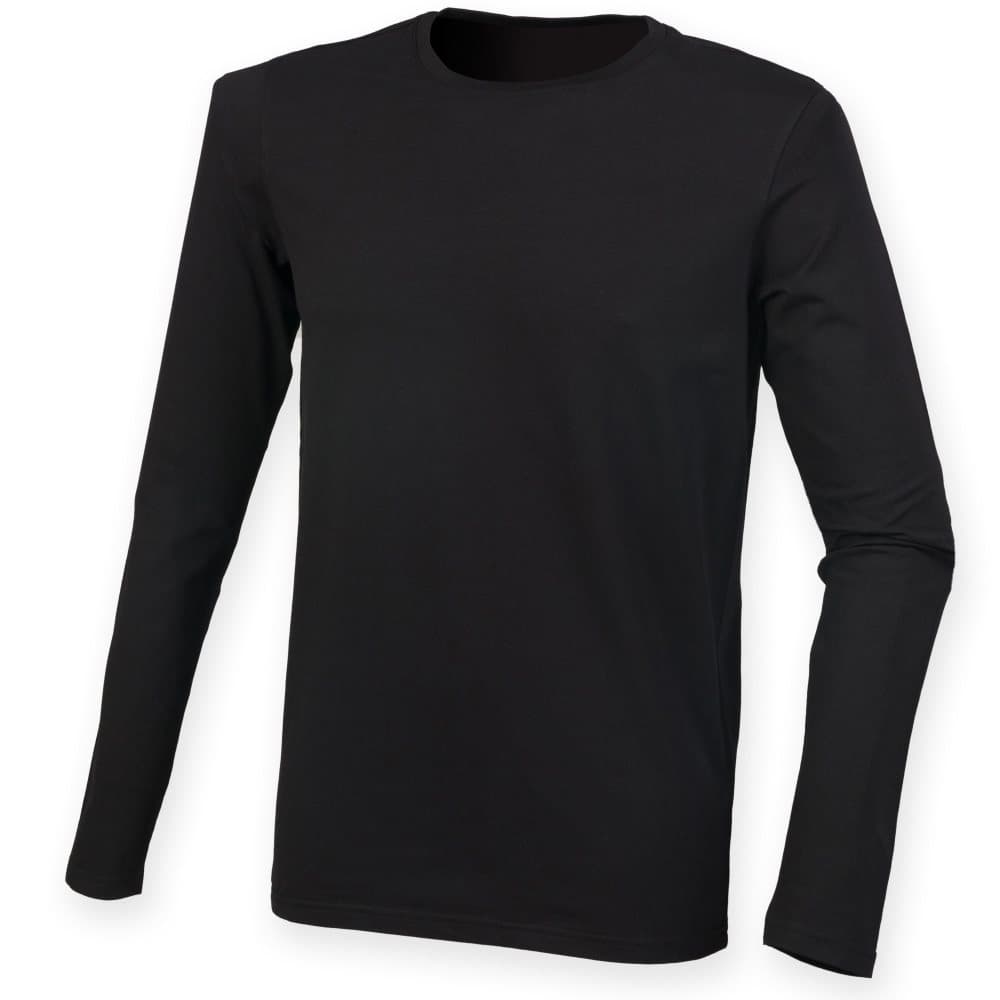 Skinnifit Mens Feel Good långärmad stretch T-shirt med lång ärm
