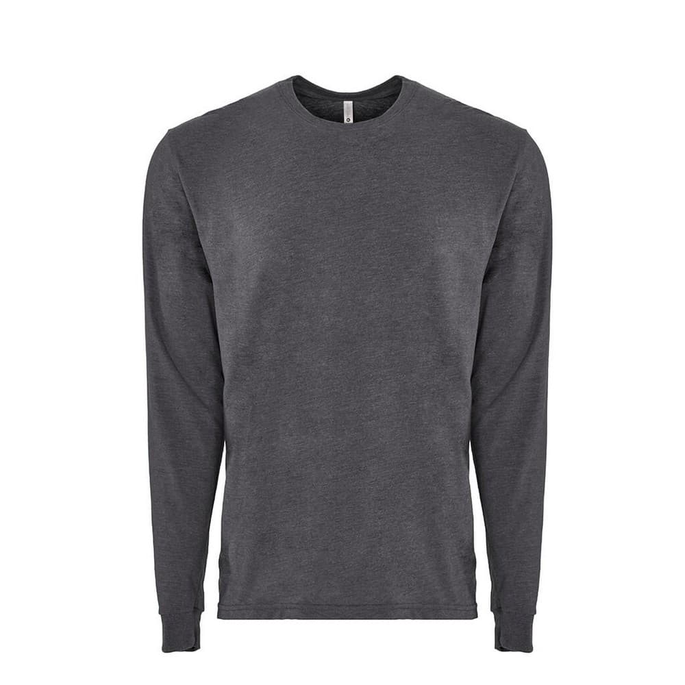 Next Level Vuxna Unisex Suede Feel långärmad Crew T-Shirt med lång ärm