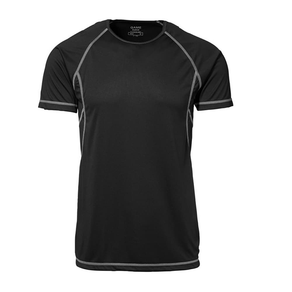 ID Herr Game Active kortärmad flatlock T-shirt med kort ärm och passande passform