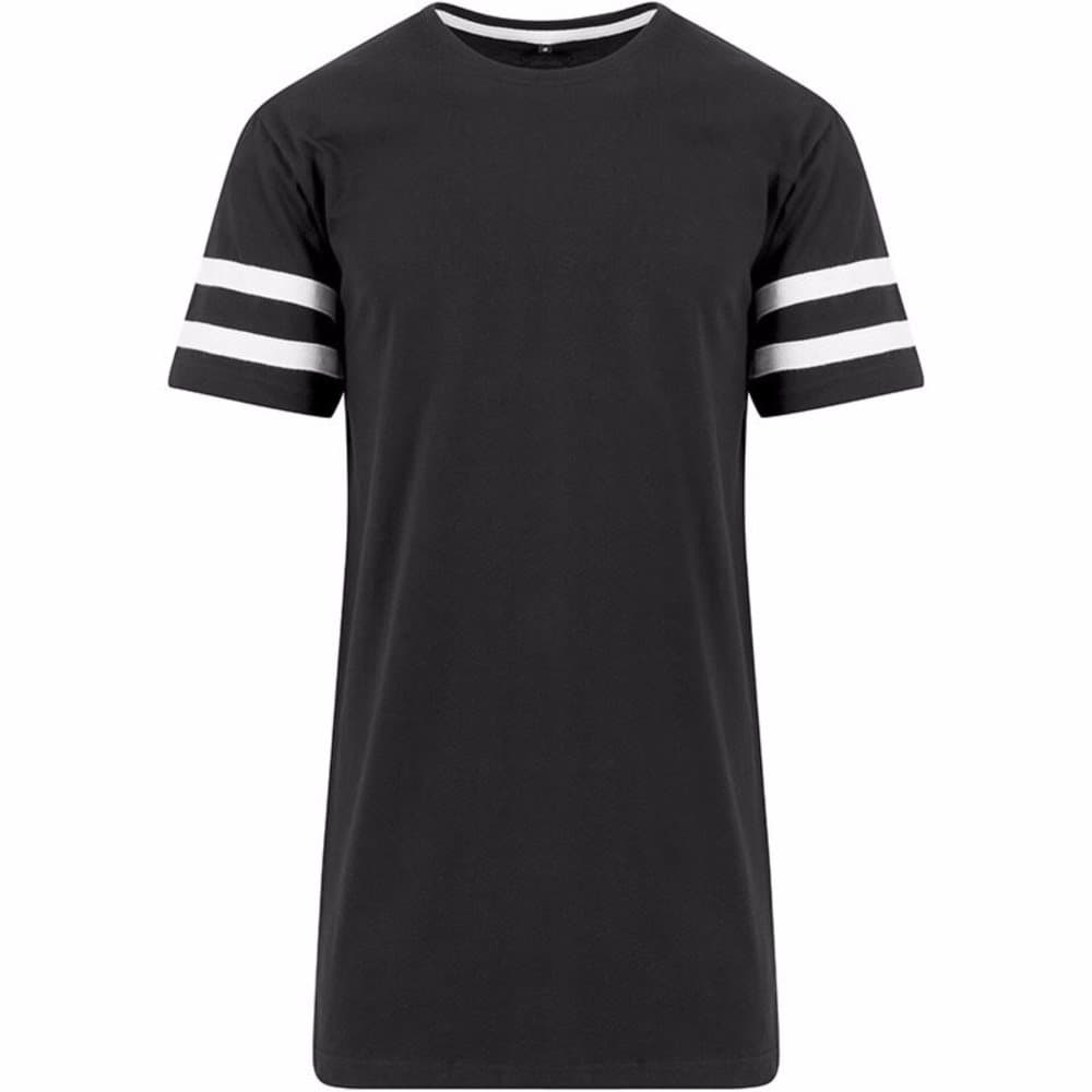 Build Your Brand Unisex Stripe Jersey kortärmad T-shirt med rand